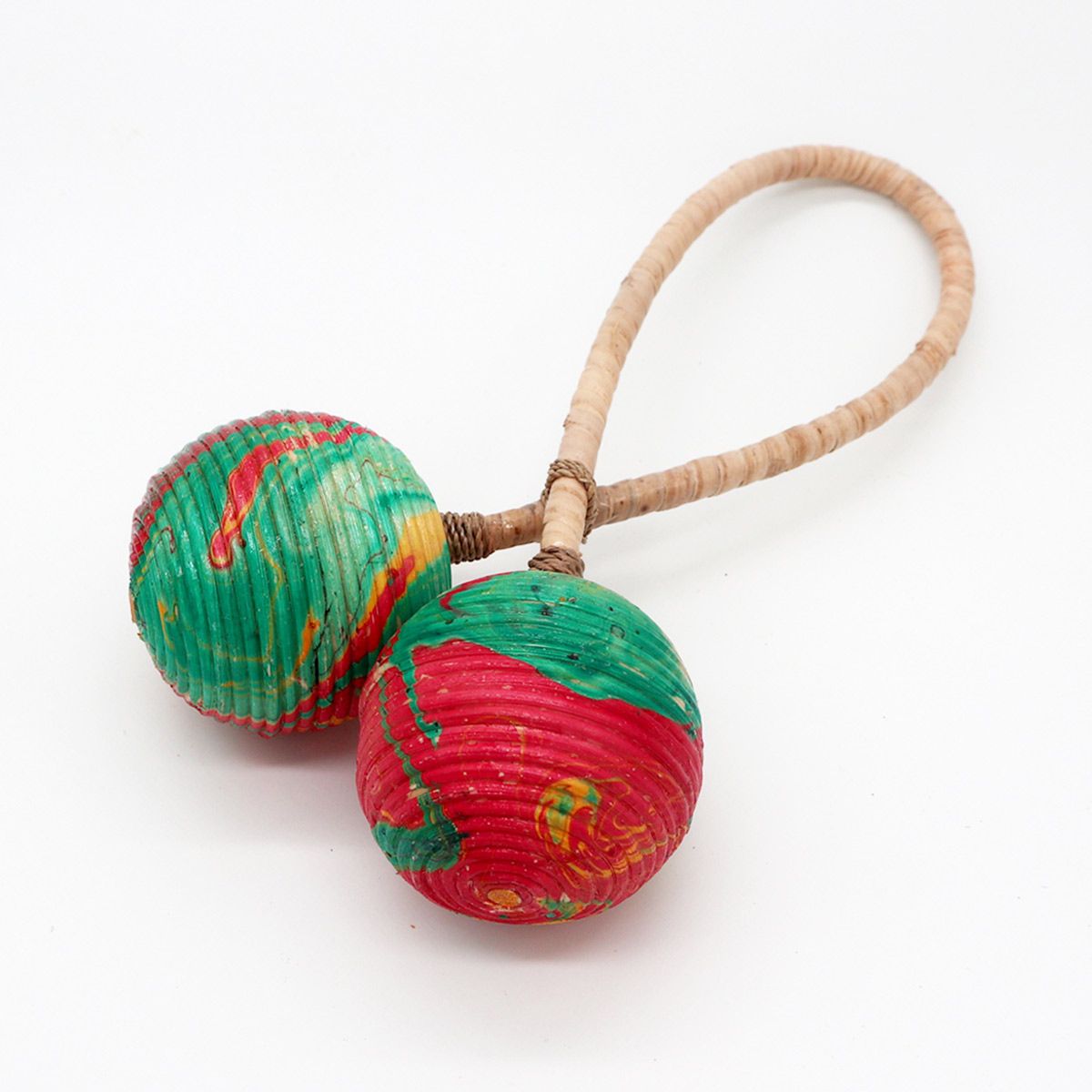 Maracas dobles Doble Giro con asa trenzada