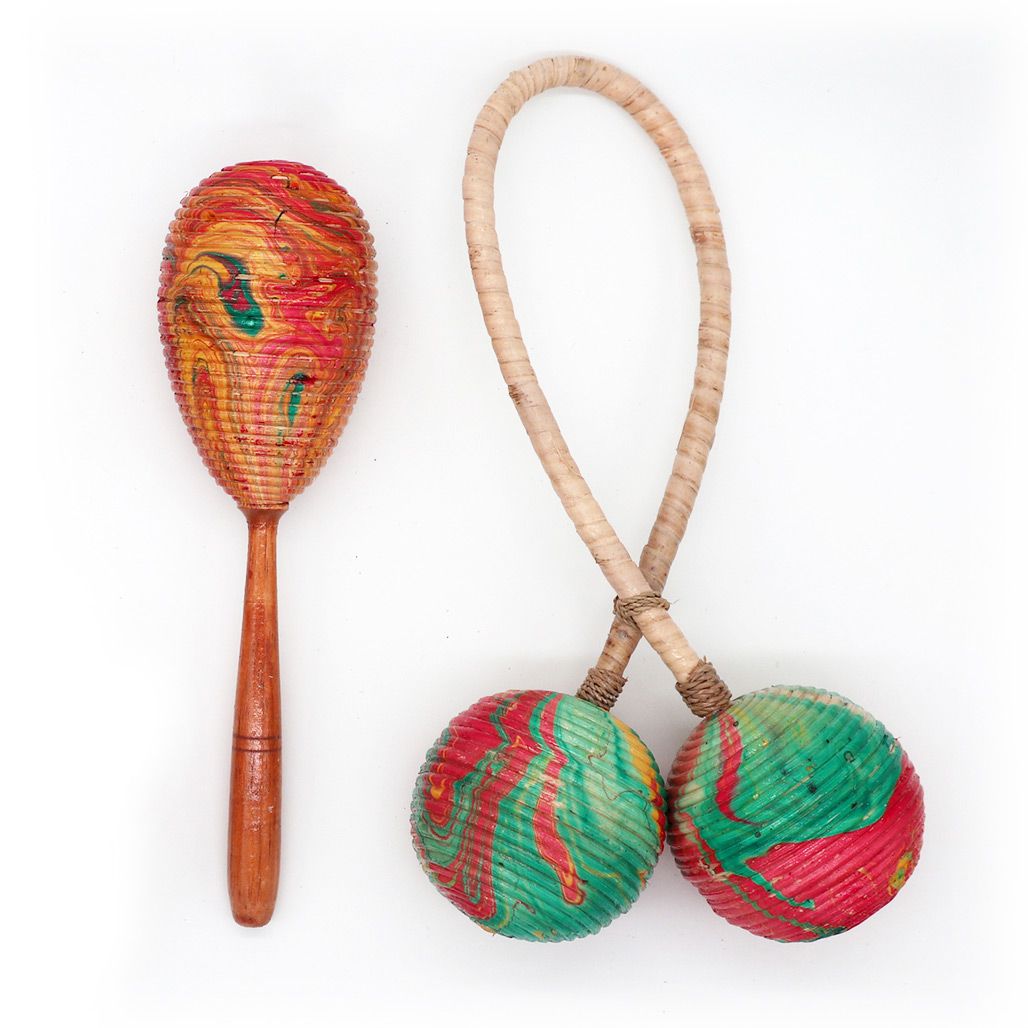 Maracas dobles Doble Giro con asa trenzada, foto 2