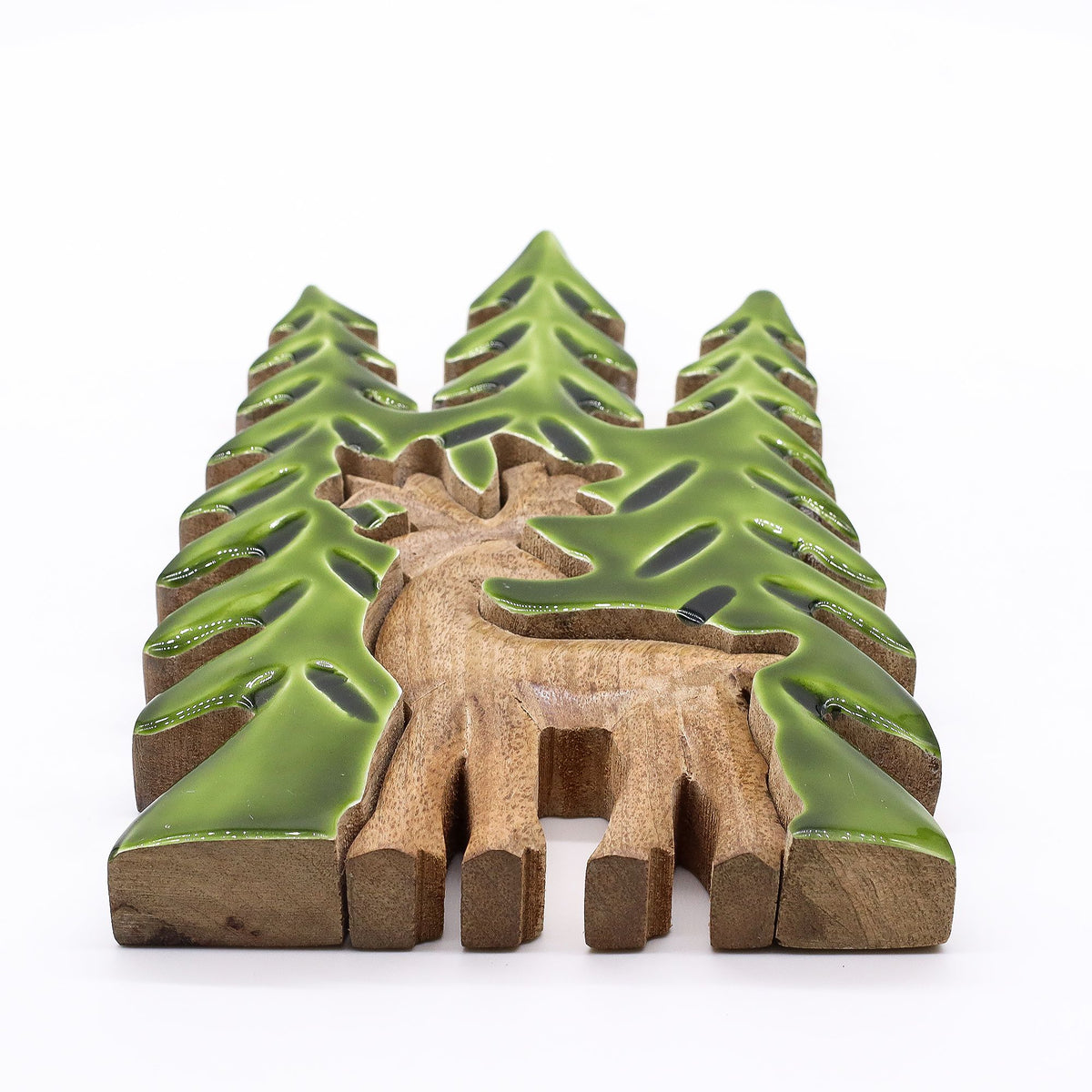 Decoración de madera 3D - Ciervo en el bosque 25 x 15 cm