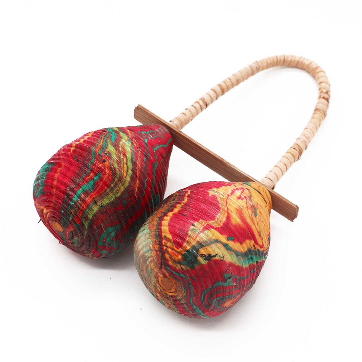 Maracas dobles Doble Lazo con asa trenzada