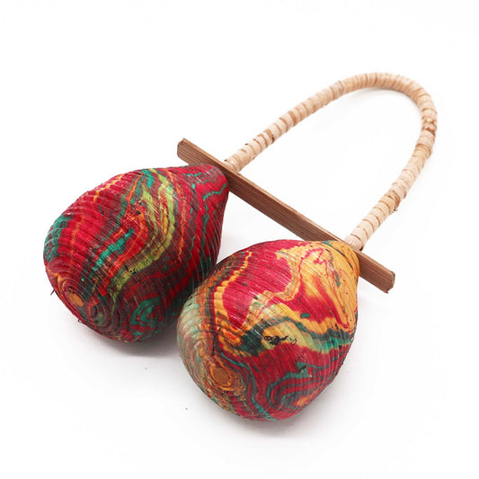 Maracas dobles Doble Lazo con asa trenzada
