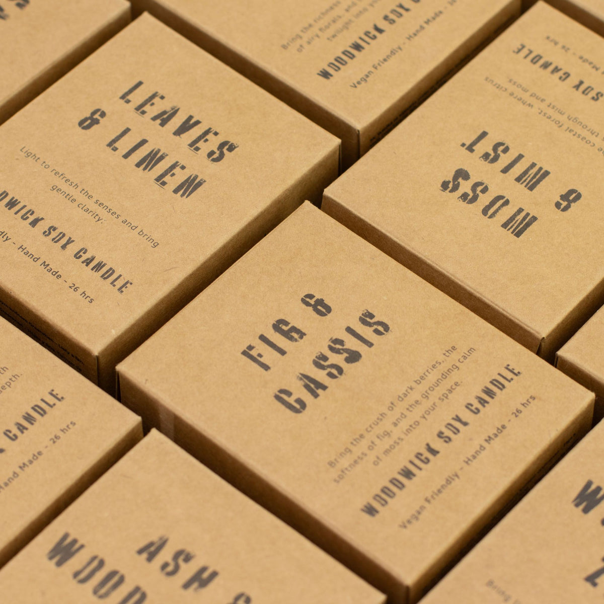 Cajas de cartón kraft de las velas de soja Greenman