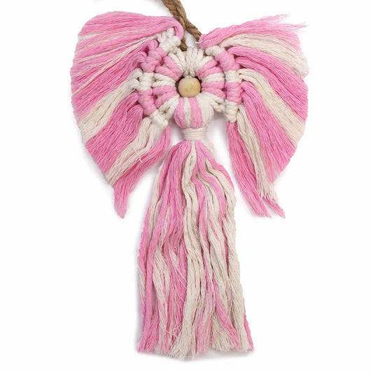 Ángel de macramé en caja de regalo - Guardián (niña)