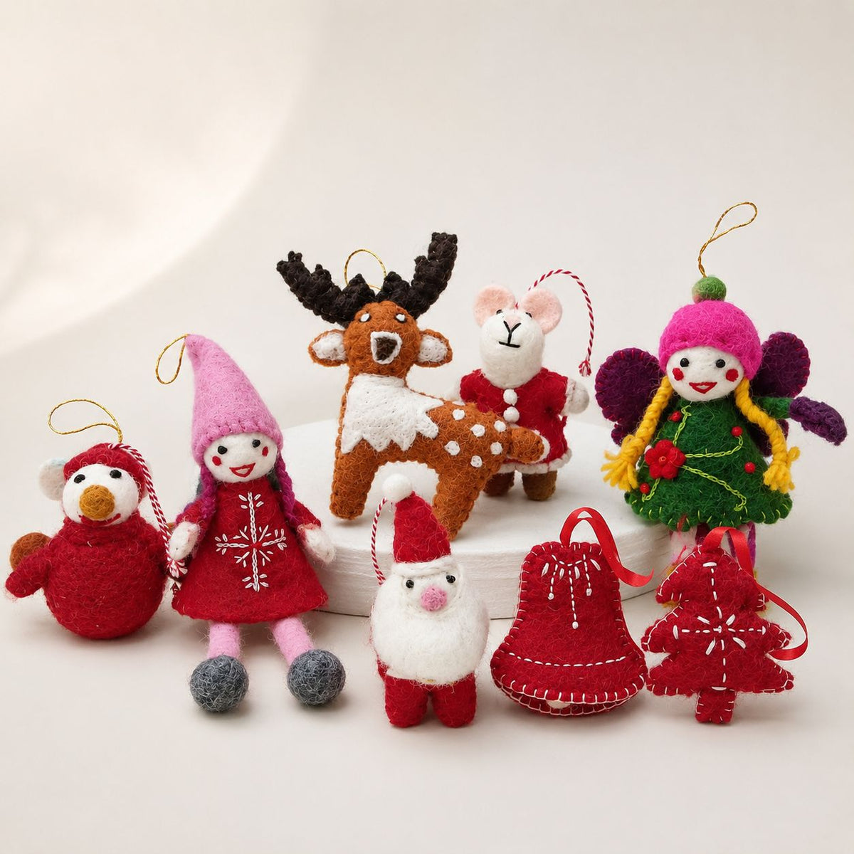 Colgantes de fieltro para bolso - Navideños (selección mixta)