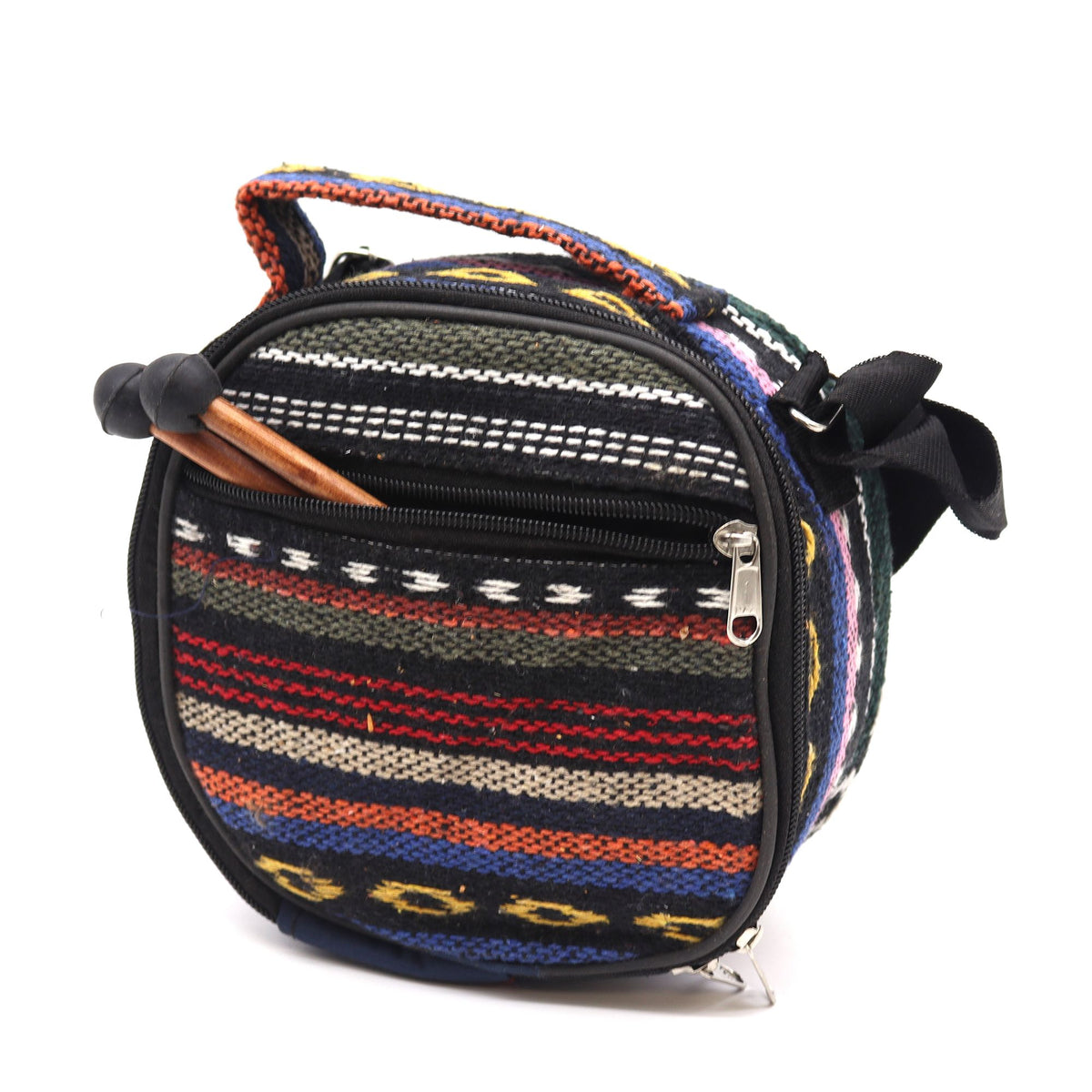 Funda estampada del tambor Hapi multicolor con las baquetas