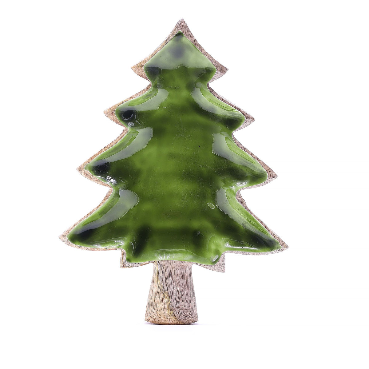 Cuenco de madera con forma de árbol 25 x 19 cm