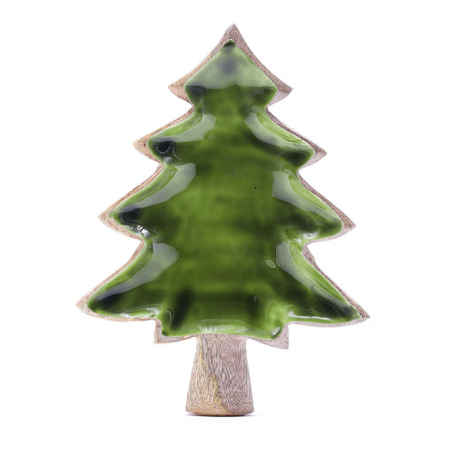 Cuenco de madera con forma de árbol 25 x 19 cm