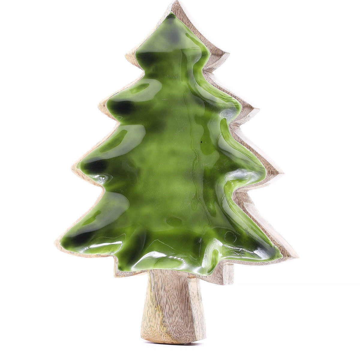 Cuenco de madera con forma de árbol 25 x 19 cm
