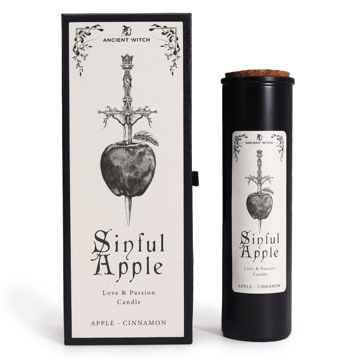 Vela ritual de bruja Manzana Pecaminosa (Sinful Apple) con su caja, foto 4