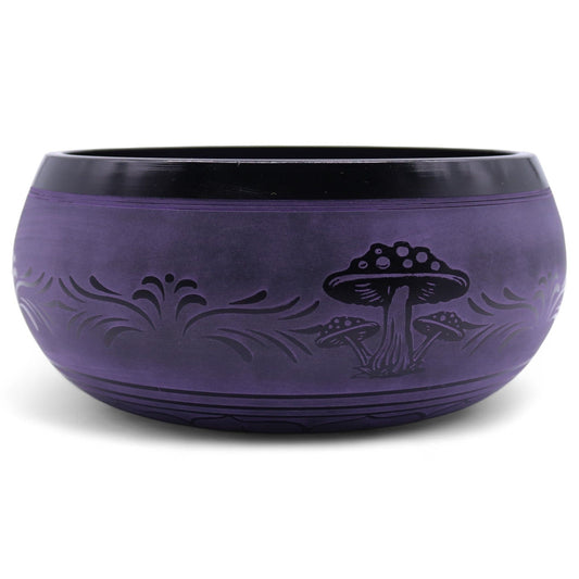 Cuenco tibetano de latón morado de 23 cm