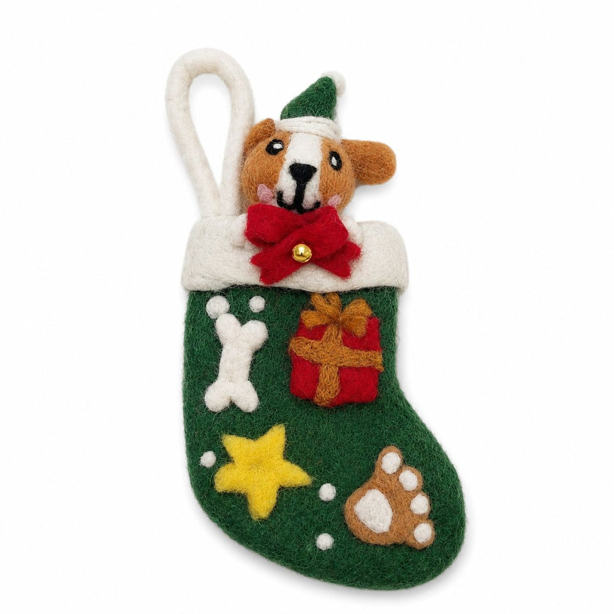 Calcetines navideños de fieltro para mascotas - Set de 6