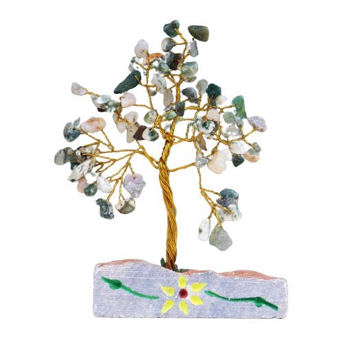 Árbol de gemas indio de ágata verde con 80 piedras, foto 2