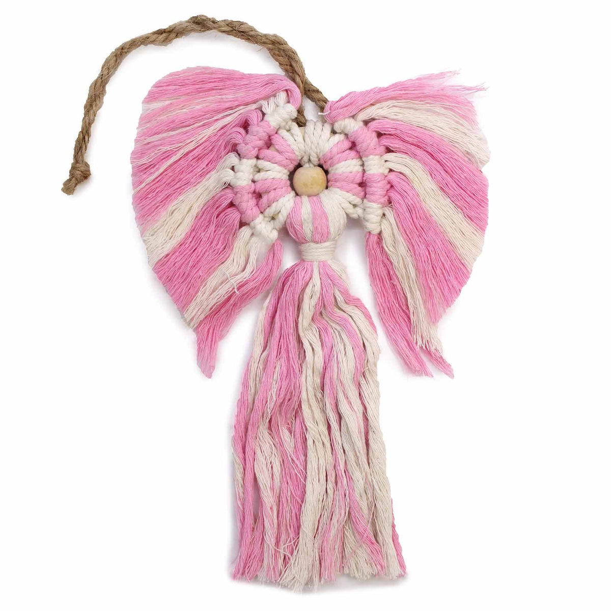 Ángel de macramé en caja de regalo - Guardián (niña)
