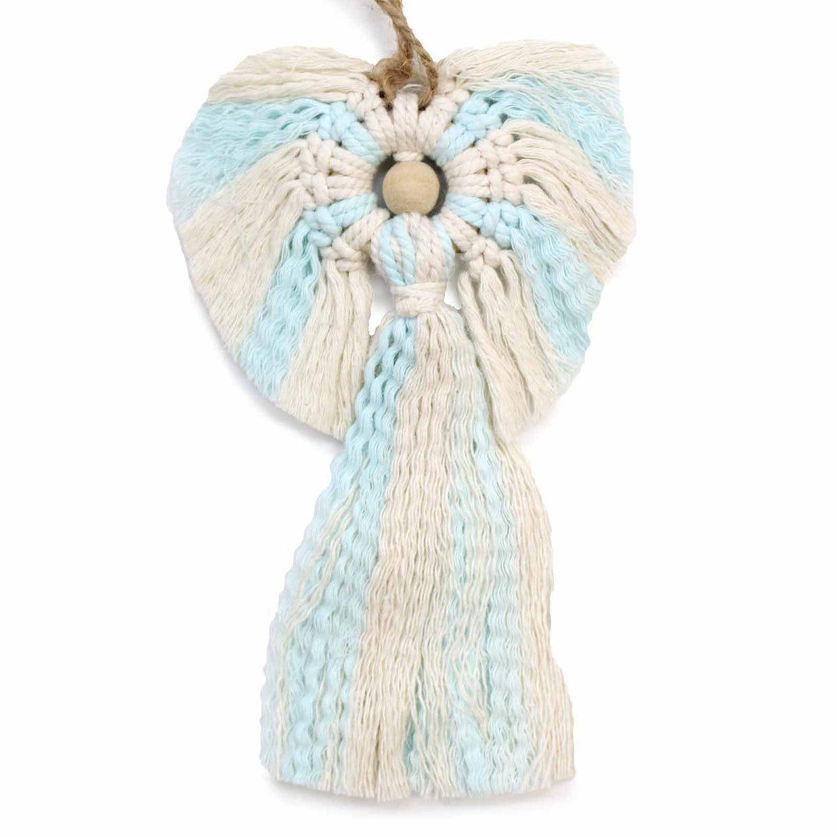 Ángel de macramé en caja de regalo - Guardián (niño)