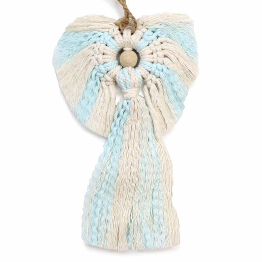 Ángel de macramé en caja de regalo - Guardián (niño)