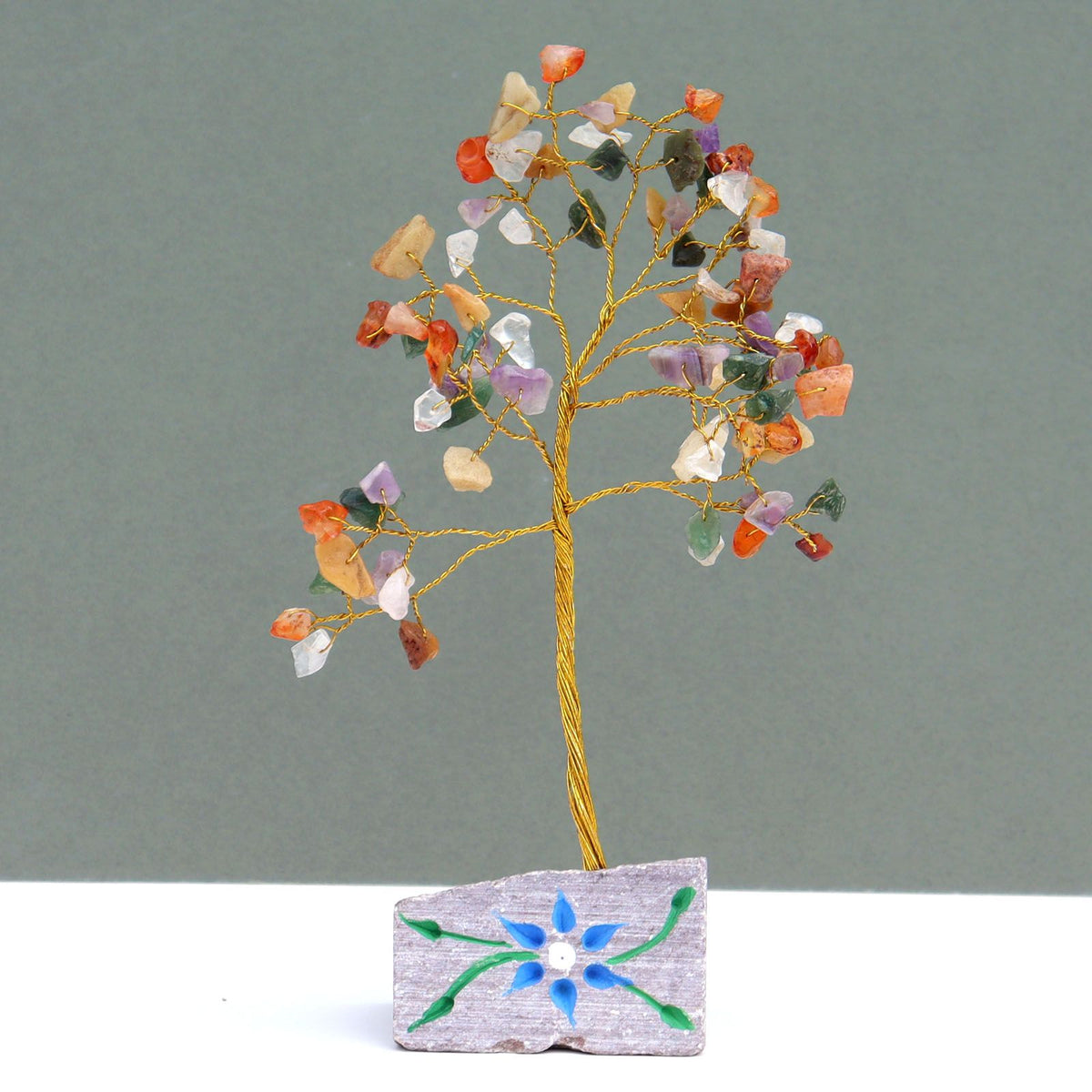 Árbol de gemas indio multigema con 80 piedras