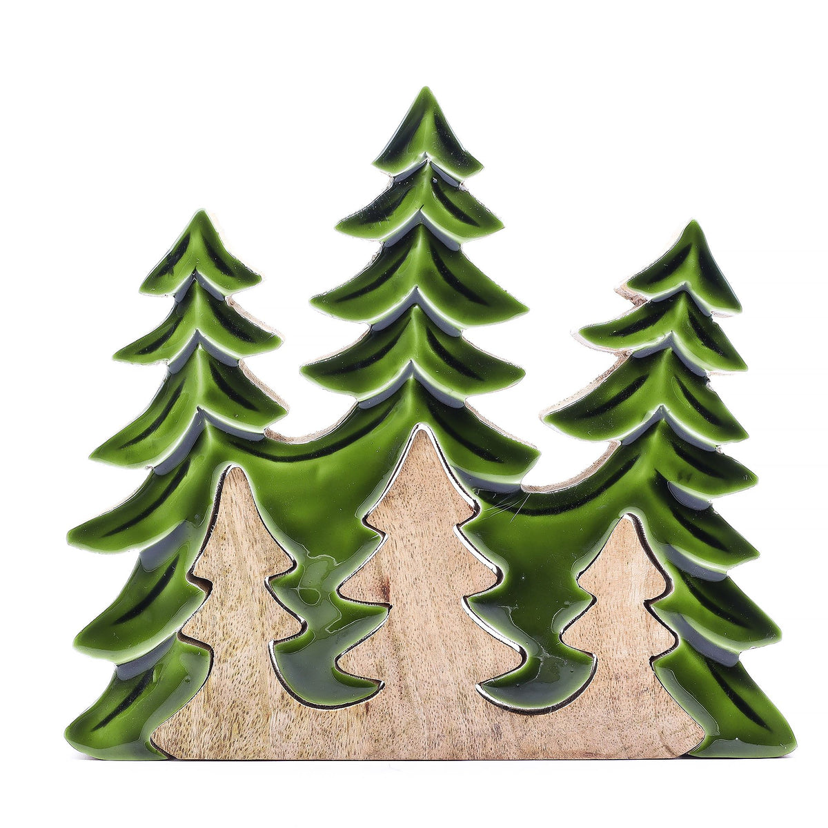 Decoración de madera 3D - Tres árboles 20 x 23 cm