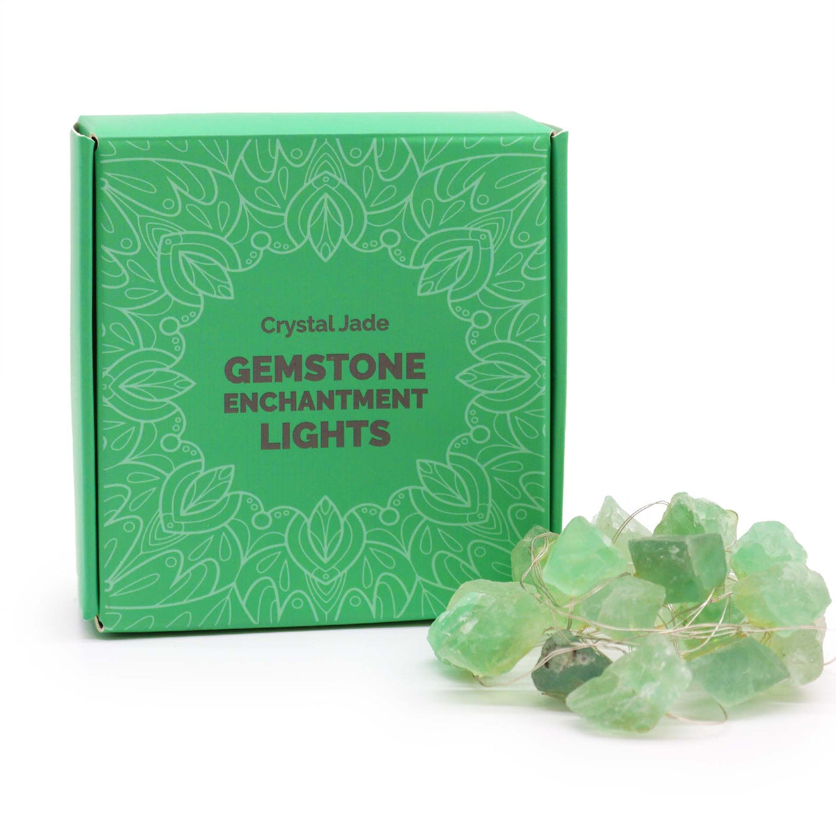 Guirnalda de luces con piedras de jade de cristal