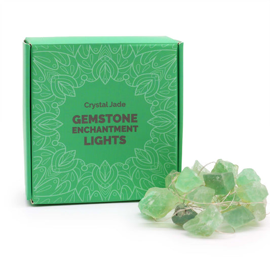 Guirnalda de luces con piedras de jade de cristal