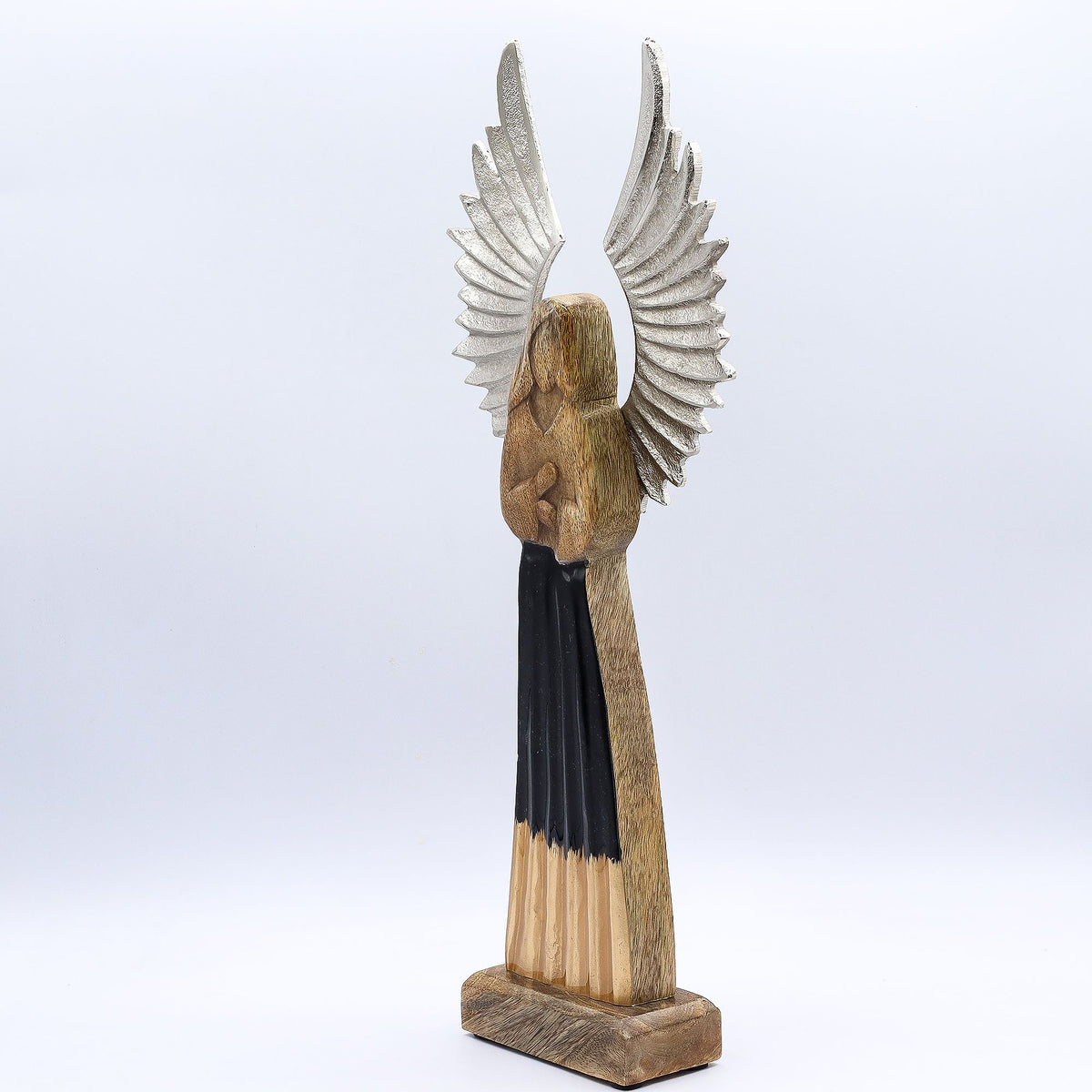Ángel guardián de madera de mango 40 cm