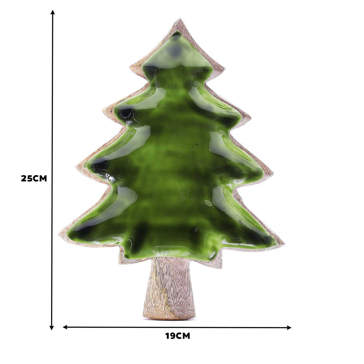 Cuenco de madera con forma de árbol 25 x 19 cm