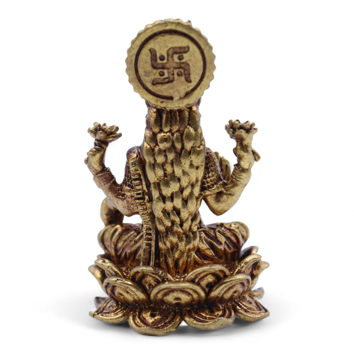 Figura en miniatura de la diosa Lakshmi en latón, foto 6
