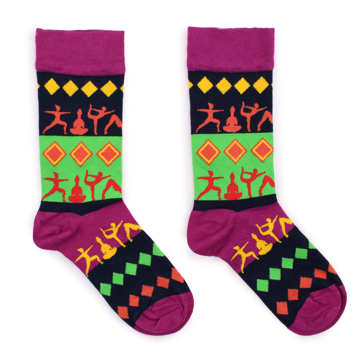 Calcetines de bambú Hop Hare - Posturas de yoga (talla 36-40)