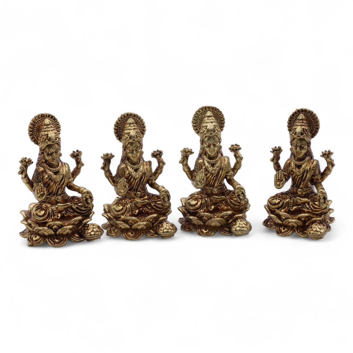 Figura en miniatura de la diosa Lakshmi en latón, foto 7