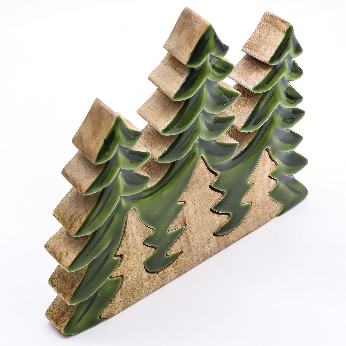 Decoración de madera 3D - Tres árboles 20 x 23 cm