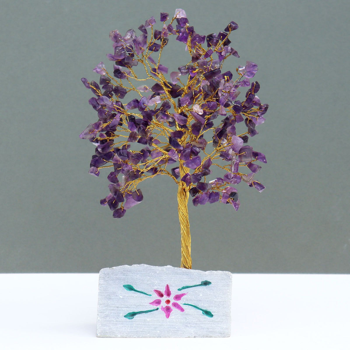 Árbol de gemas indio de amatista con 320 piedras