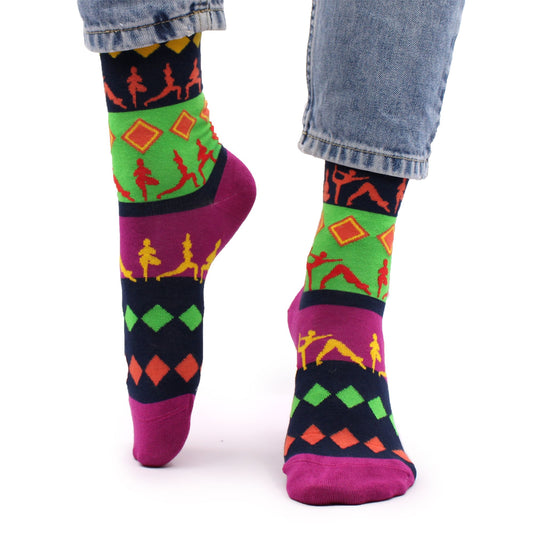 Calcetines de bambú Hop Hare - Posturas de yoga (talla 36-40)