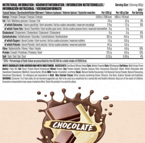 Barritas Proteicas Sabor Chocolate | 12 x 40 gr - Montber Professional Brand