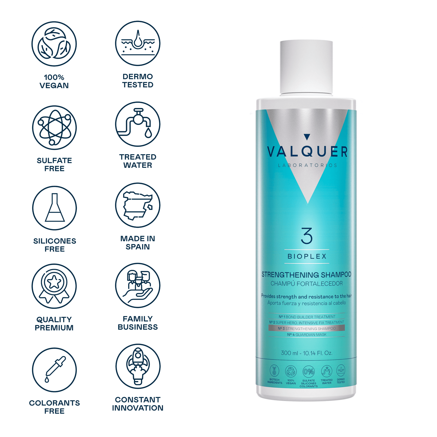 Bioplex Nº 3 - Champú Fortalecedor - 300 ml - Montber Professional Brand