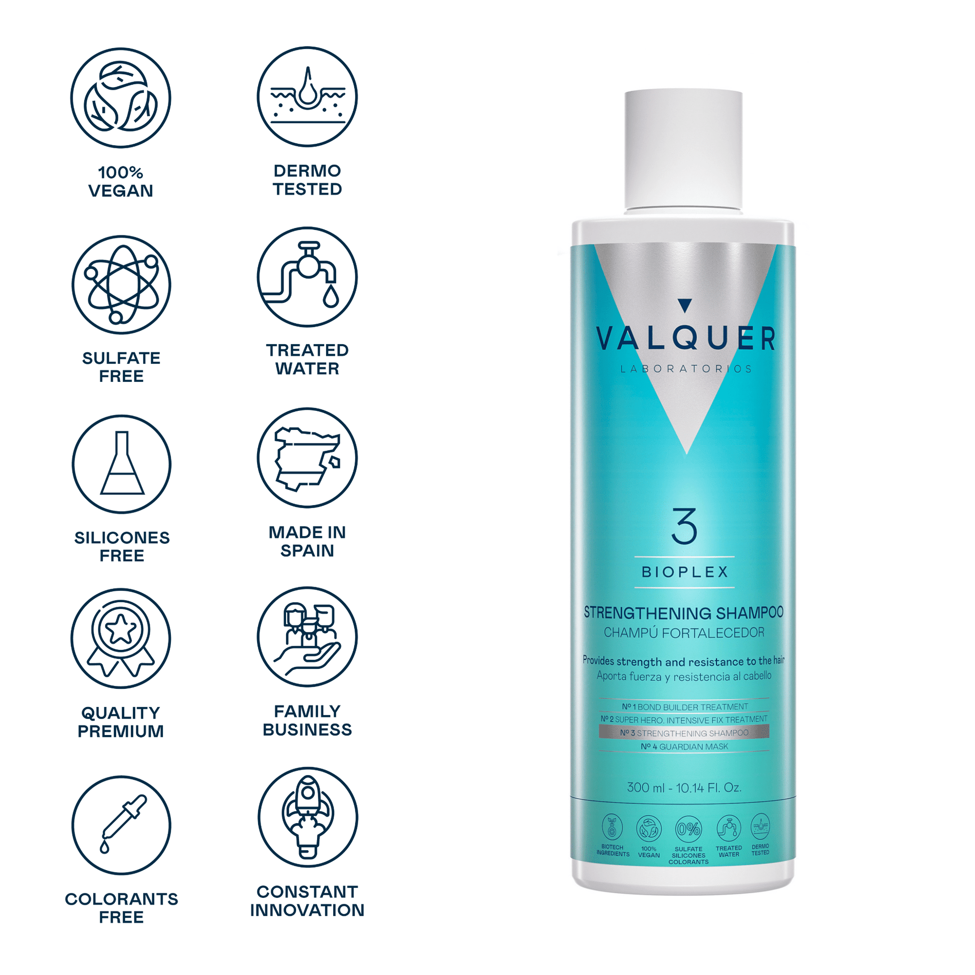 Bioplex Nº 3 - Champú Fortalecedor - 300 ml - Montber Professional Brand