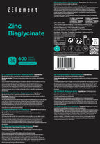 Bisglicinato de Zinc 25 mg - 400 Comprimidos - Montber Professional Brand