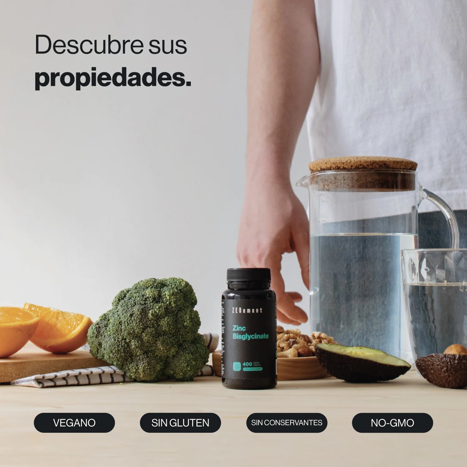 Bisglicinato de Zinc 25 mg - 400 Comprimidos - Montber Professional Brand