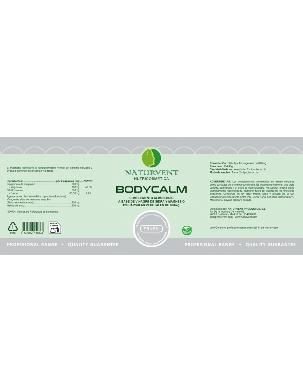 BODYCALM Ayuda a reducir el estrés y la ansiedad. - Montber Professional Brand