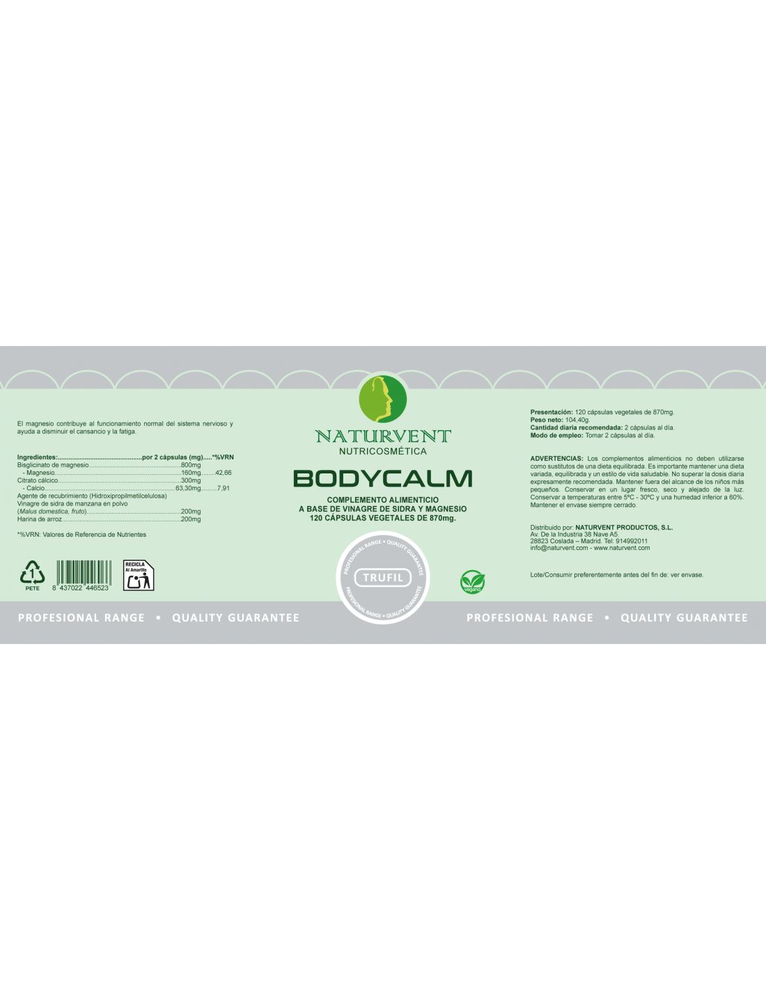 BODYCALM Ayuda a reducir el estrés y la ansiedad. - Montber Professional Brand