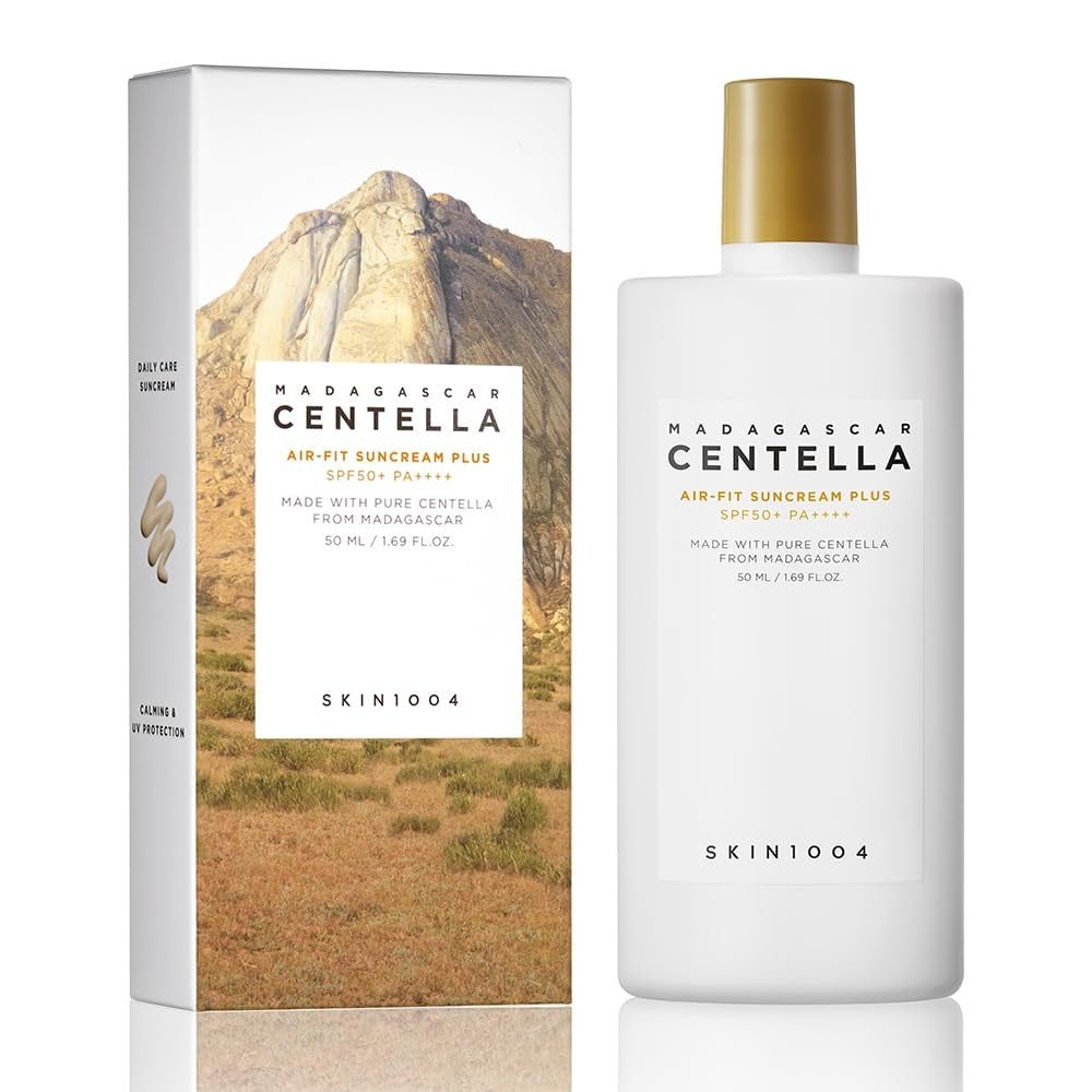 CENTELLA - Crema solar Air - Fit Plus con centella de Madagascar, 50 ml, SKIN1004 - Montber Professional Brand