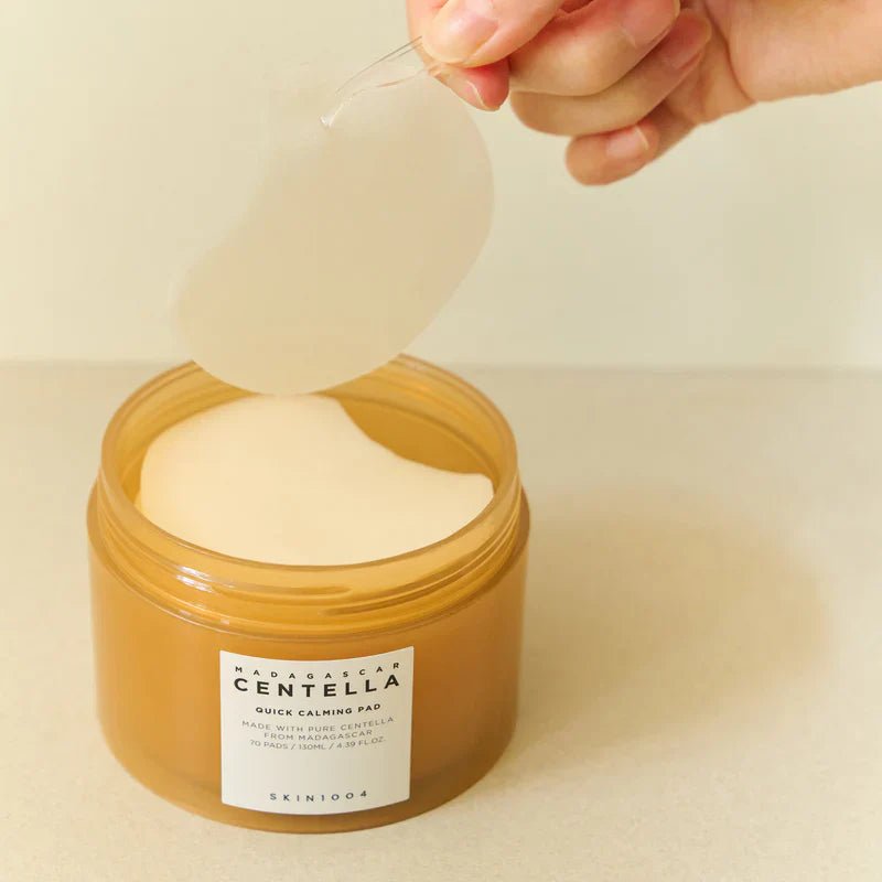 CENTELLA - SKIN1004 Madagascar Centella Quick Calming Pad 70 Pads 130ml - Quick Soothing Effect for Sensitive Skin - Montber Professional Brand