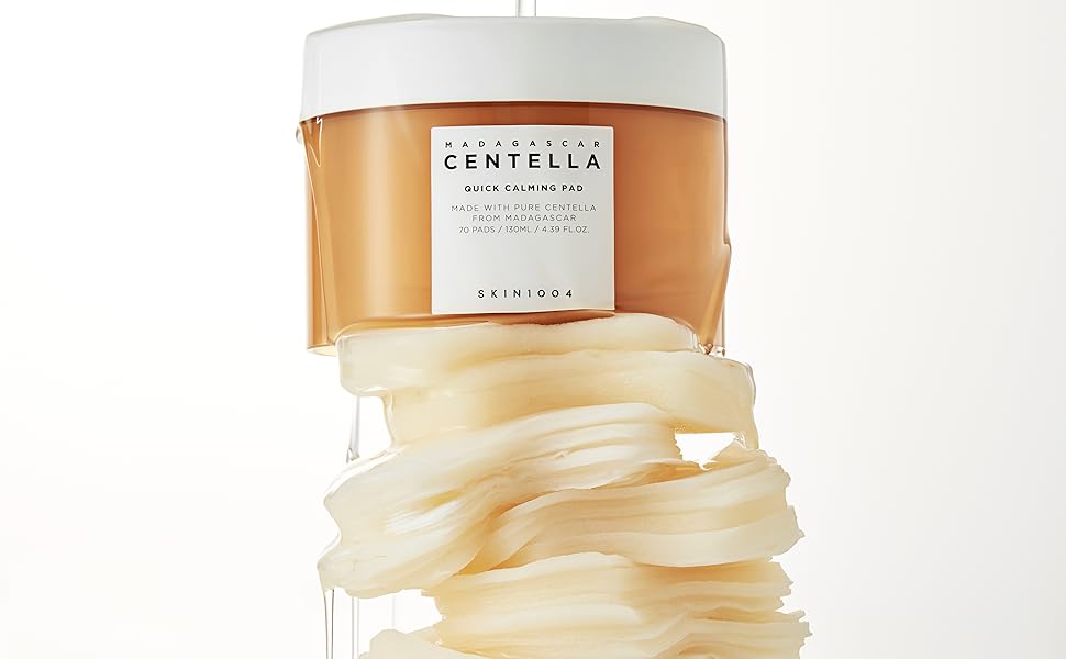 CENTELLA - SKIN1004 Madagascar Centella Quick Calming Pad 70 Pads 130ml - Quick Soothing Effect for Sensitive Skin - Montber Professional Brand