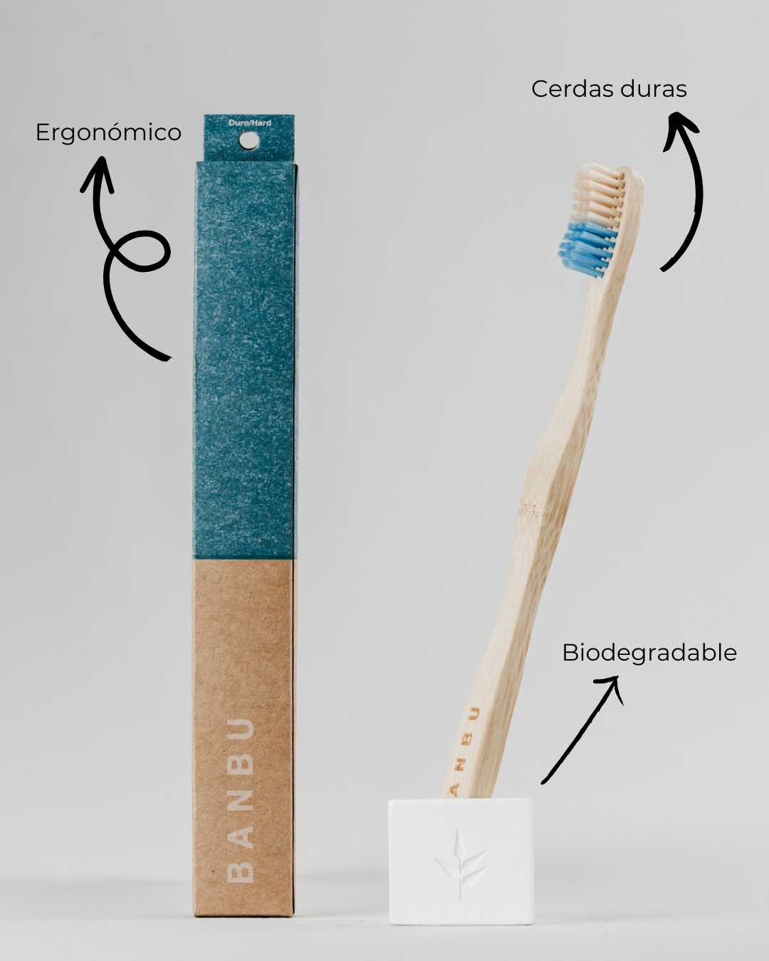 Cepillo de Dientes de Madera Cerdas Duras - Montber Professional Brand