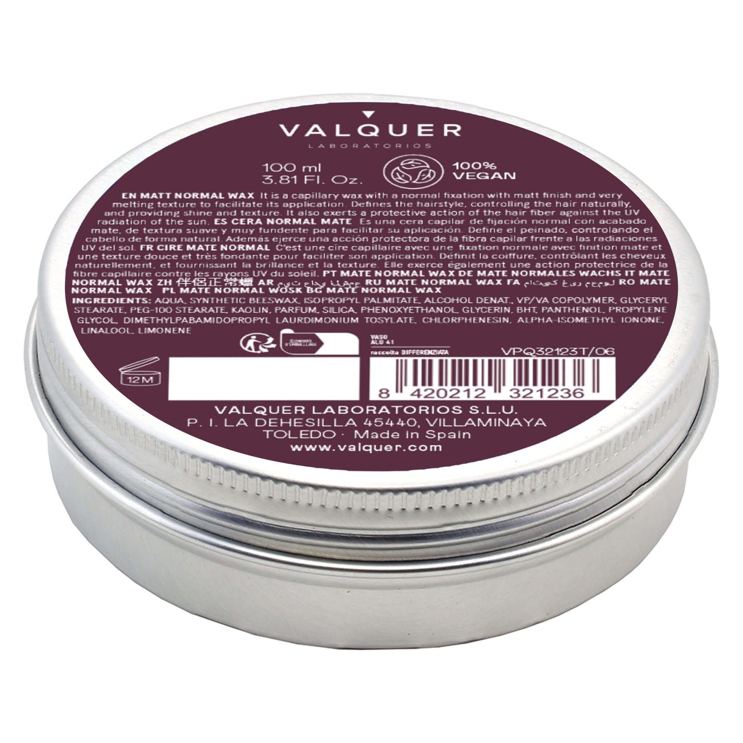 Cera capilar mate normal - 100 ml - Montber Professional Brand