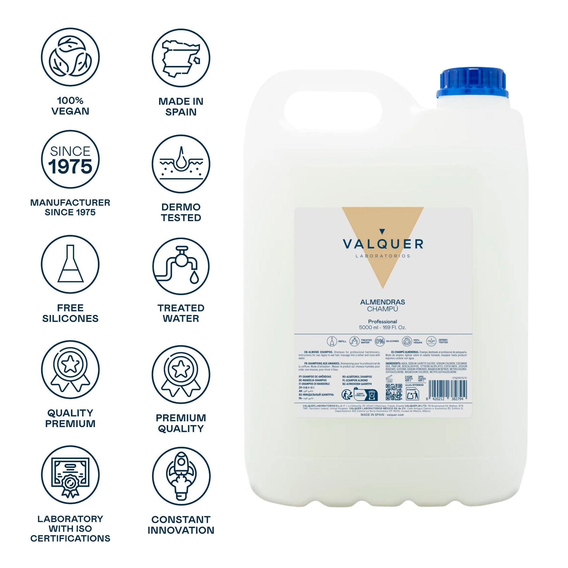 Champú almendras - 5000 ml - Montber Professional Brand
