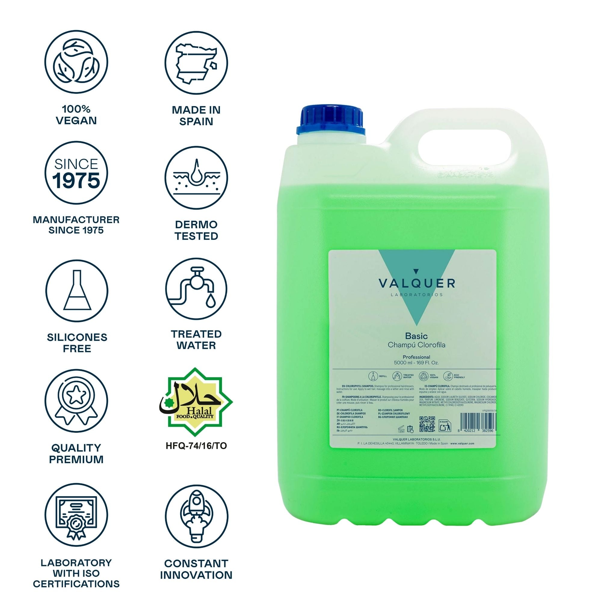 Champú clorofila - 5000 ml - Montber Professional Brand