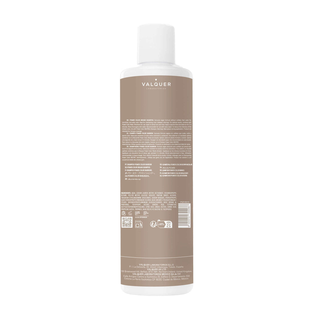 Champú color Castaño - Power Color - 400 ml - Montber Professional Brand