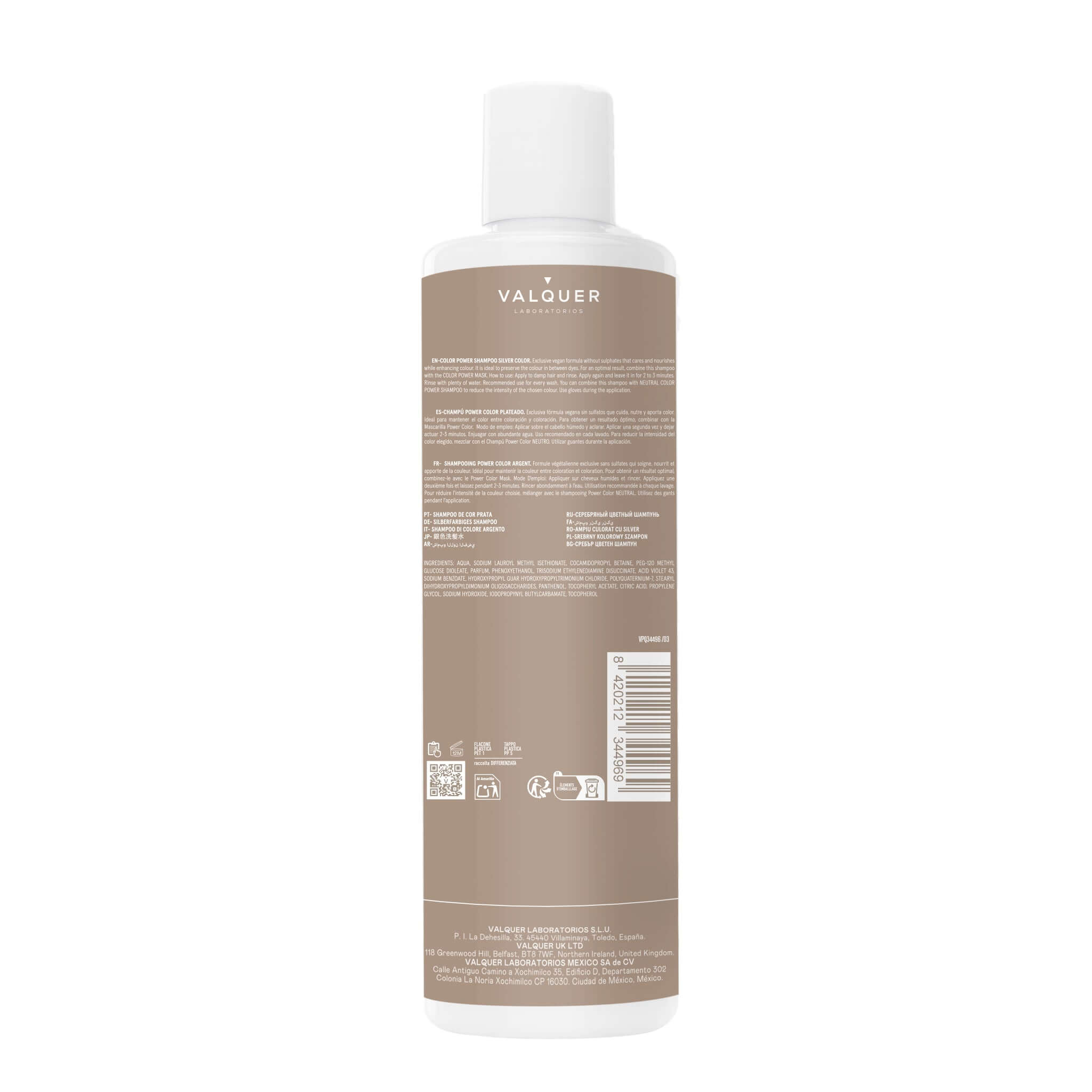 Champú color Gris - Power Color - 400 ml - Montber Professional Brand