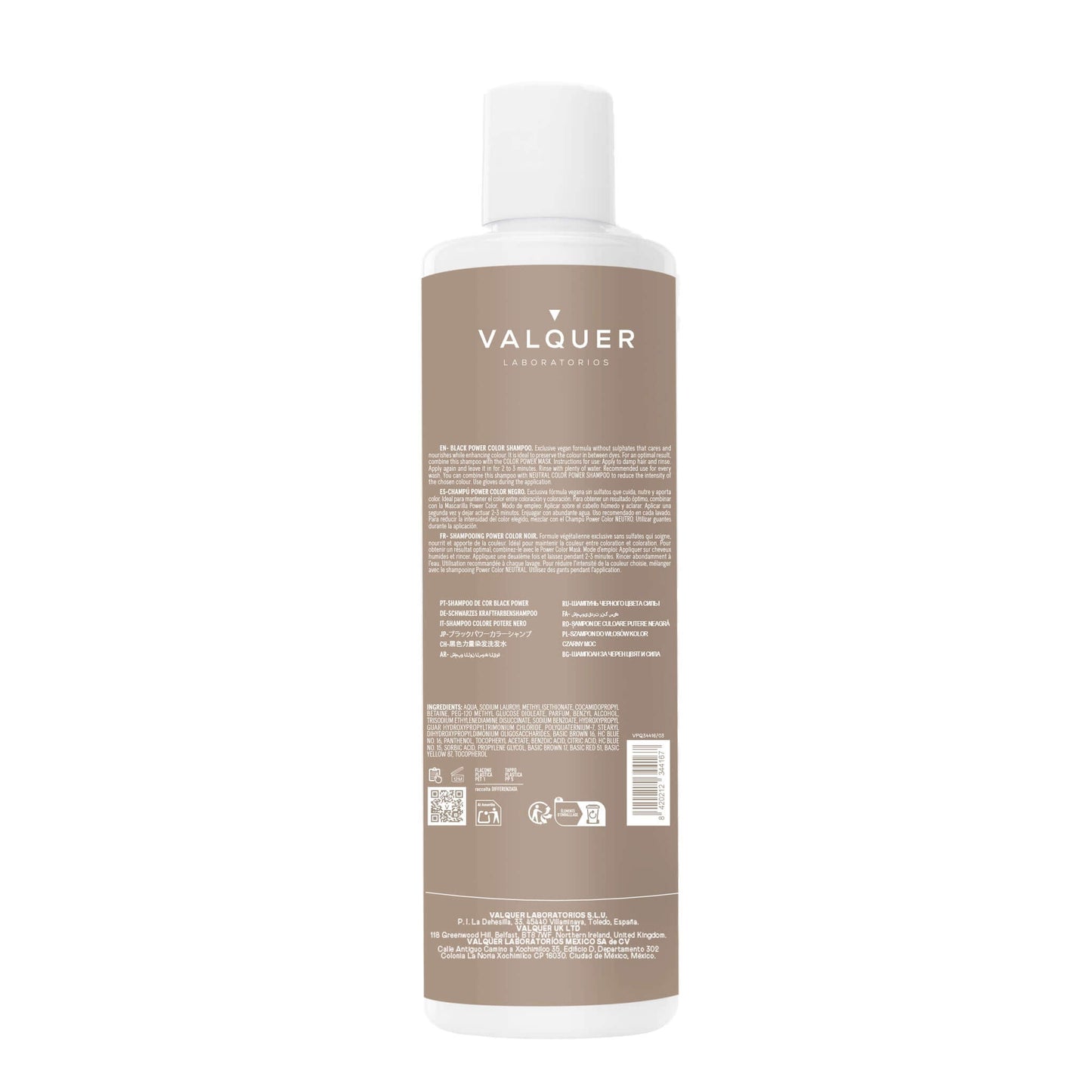 Champú color Negro - Power Color - 400 ml - Montber Professional Brand