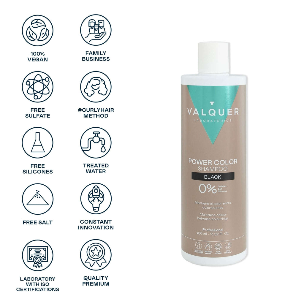 Champú color Negro - Power Color - 400 ml - Montber Professional Brand