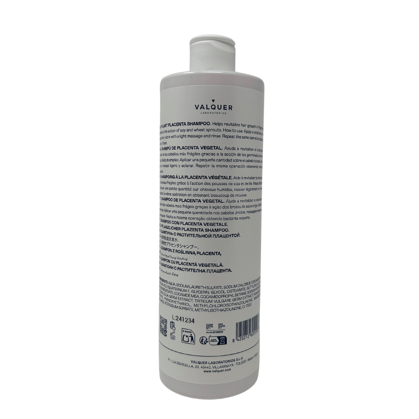 Champú de Placenta Vegetal. Combate: caída, caspa, grasa - 500 ml - Montber Professional Brand